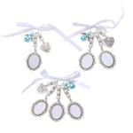 Sublimation Blank Metal Wedding Bouquet Photo Pendant Commemorative Hanging