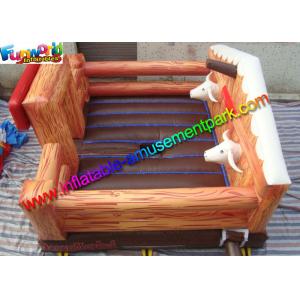 Thrilling Inflatable Mechanical Bull With Mattress / Inflatable Games Redeo