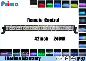China IP67 42 Inch 240w Led Light Bar , RGB Led Halo Light Bar With Remote Control factory