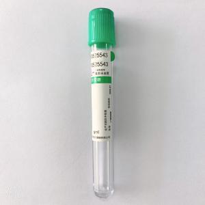 China Disposable Glass Green Top vacuum blood colletion tube 1ml 2ml 3ml 4ml For Biochemistry Tests factory