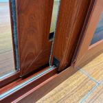 Aluminum Sliding Window for Bathroom woodgrain color