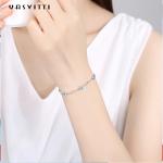 0.14oz 0.2m Sterling Silver Jewelry Bracelets Fiancée Adjustable Bangle Bracelet
