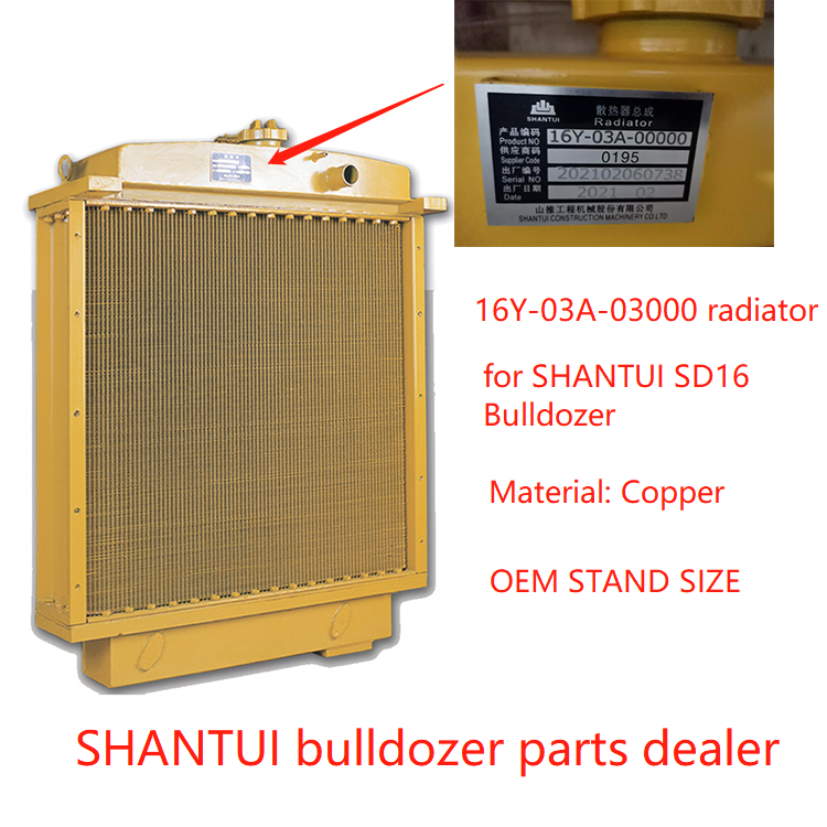 Replace/Repair 2001-2011 16Y-03A-03000 Copper Radiator for Shantui SD16 SD22 SD32 SD60 SD90 KOMATSU Bulldozer Loader