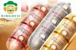 Sausage Casings Yellow Colour Printed Artificial Sausage Skin For Steam Cooked