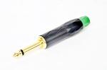 High quality Black electrophoresis gold-plated waterproof audio 1/4 plug