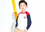 Cute Patched Kids Boys Clothes French Terry Sweatshirt Breathable Anti Wrinkle