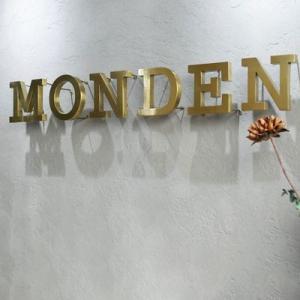 China OEM Gold 3D Metal Letters Titanium Plating Easy Installation factory