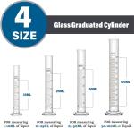 Lab Glassware Include 4 Graduated Cylinder Set, 4 Glass Beaker Set, 3 Glass