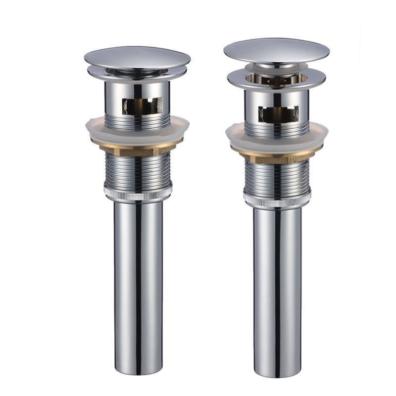 Brass Bathroom Sink Drain Fittings Pop Up Stopper 1 1/4"
