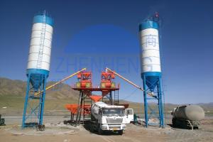 China HZS50 50 m3/H Stationary Concrete Batching Plant, Portable Concrete Batching Plant factory