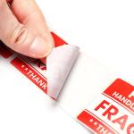Recyclable Fragile Label THIS SIDE UP Shipping Warning Sticker Roll