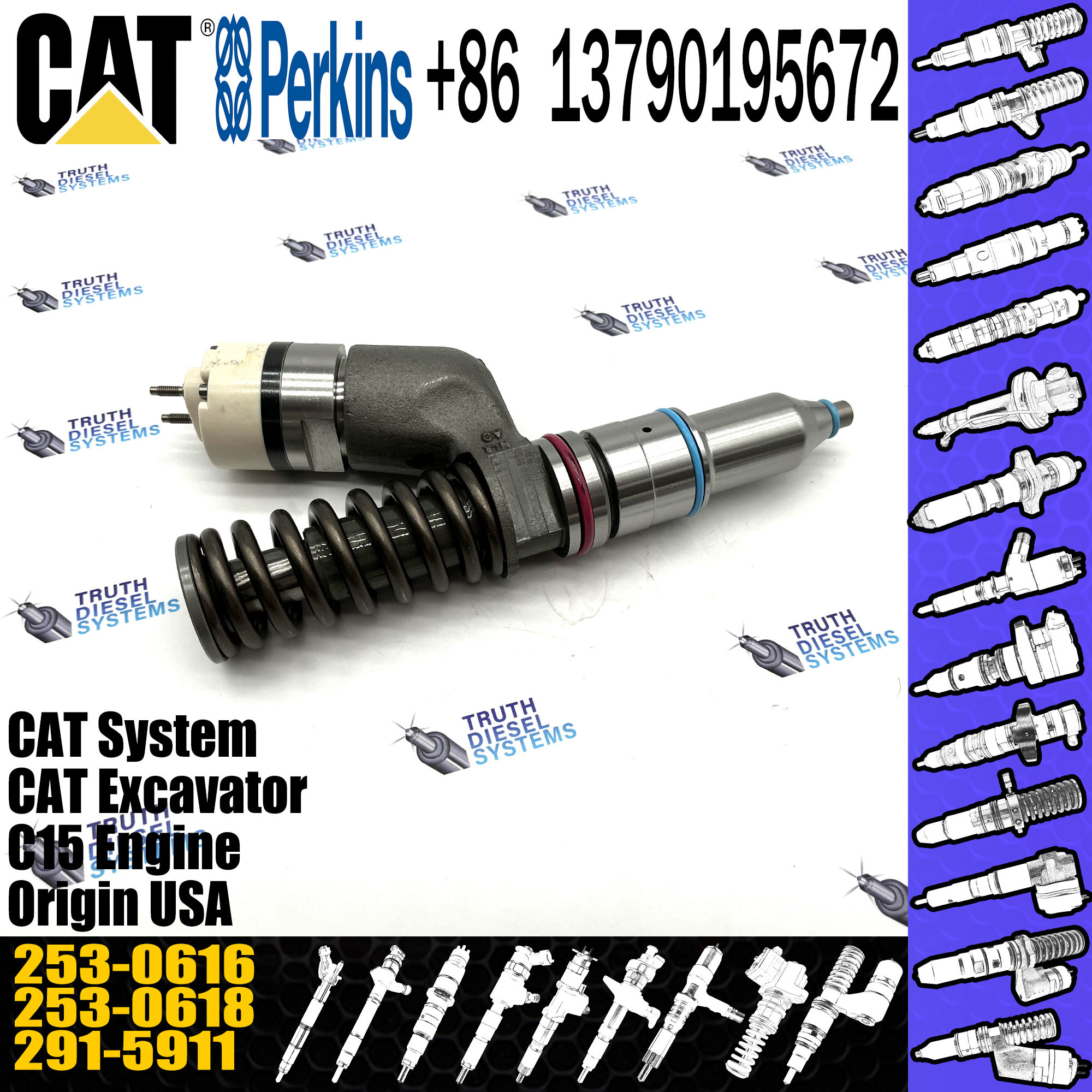 C15 Caterpillar Fuel Injector Fuel Injection Nozzle 10R3265