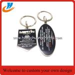 K003 metal trolly coin keychain with custom logo&shopping cart coin holder