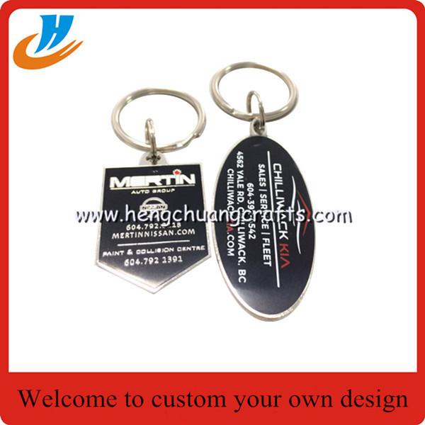 K003 metal trolly coin keychain with custom logo&shopping cart coin holder