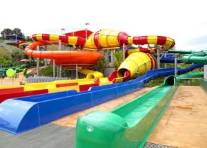 China Custom Big Water Slides / Fiberglass Pool Slide For Aqua Park Playground factory
