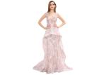 Pink Appliqued Lace Sleeveless Arabic Wedding Guest Dresses Long Prom Gown