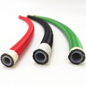 China DN8 Nylon Covered Stainless Steel PTFE Braided Hose For Steam factory