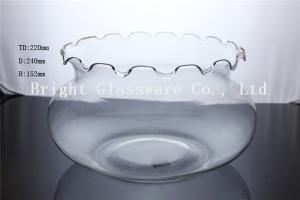 China Custom flower edge design glass fish tank wholesale, glass fish jar factory
