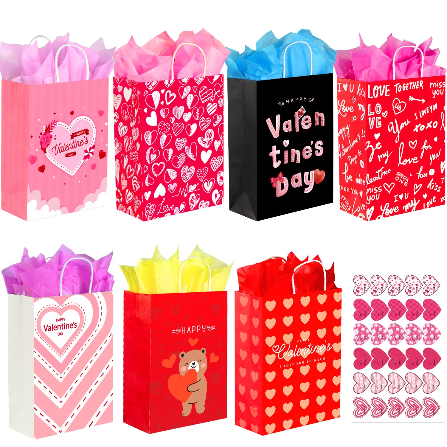 Industry Custom Good Tote Valentine's Day Gift Kraft Paper Bag with Hand Length Handle