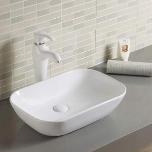 China Rectangular Counter Top Bathroom Sink Impact-Resistant Materials Wash Basin factory