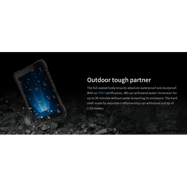 Rugged Tablet with 1D/2D Data Collection ODM/OEM Win Mil-Std-810H IP67 Waterproof 4G LTE