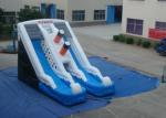 Digital Printing Commercial Inflatable Water Slides 0.55mm Pvc Tarpaulin 9 X 5.7