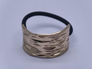 China Gold Metal Hair Ties Elastic With Arc-shaped Designs For Men Medium Hair factory