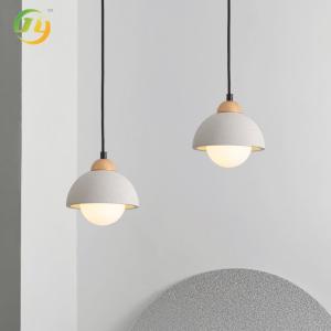 China Wabi Sabi Styl Cement Pendant Light Rustic Glass Chandelier For Bedroom / Dining Roome factory