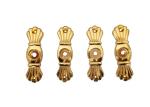 Polished Gold Casket Hardware Kit , Coffin Bracket Funeral Accessories Suppliers