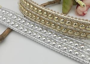 China Elaborated Design 35MM Width Elastic Band For Clothes , 100% Polyester Material factory