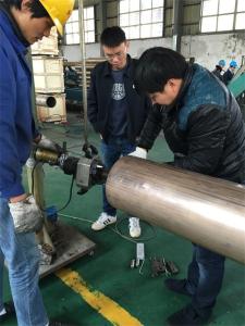 China Beveling Operation Pipe Chamfering Machine 220 - 240V With Electric Drive factory