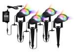 Dustproof Outdoor Garden IP65 RGB LED Light 4 In 1 Landscape Light