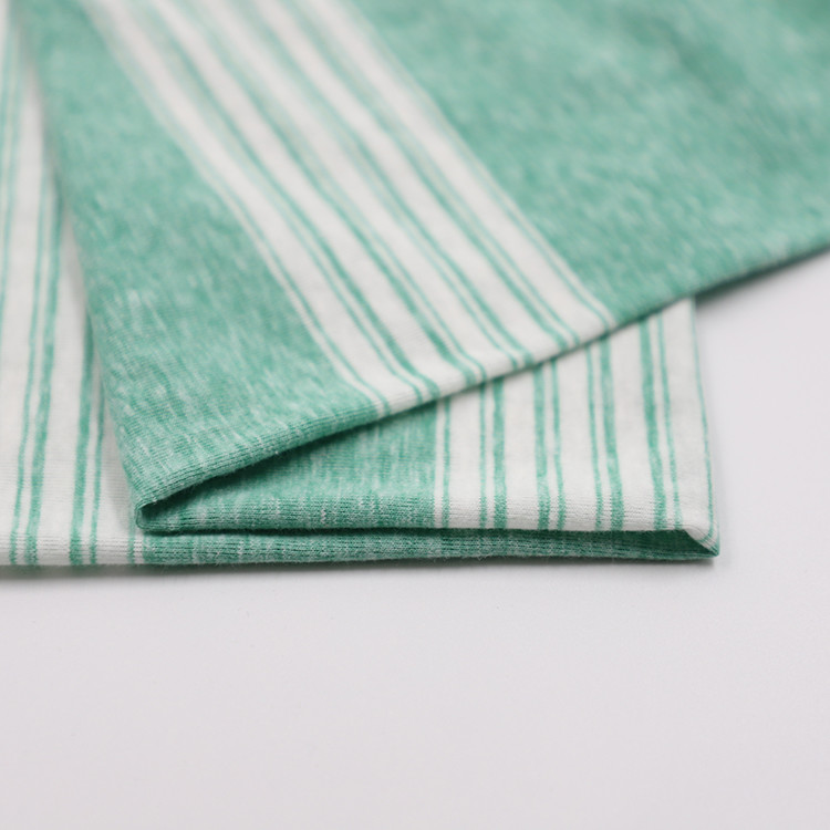 Soft High Quality And Cozy Cotton ​Striped Material Fabric For T-Shirt
