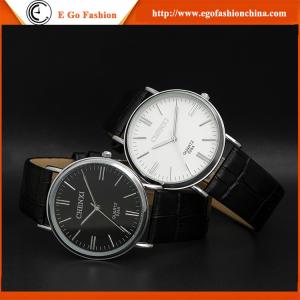 China 026A Genuine Cow Leather Watch OEM Service Provided Unisex Quartz Analog Watches Men Watch factory
