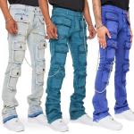 Hot Selling Pants Flared Cotton Men Streetwear Fashion Hip-Hop Loose Straight