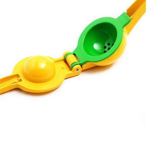 Yellow Metal Hand Juicer Lemon Squeezer 2-In-1Modern
