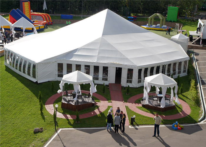 White Fabric Cover Heavy Duty Marquee Banquet Tent Strong Cold Resistance