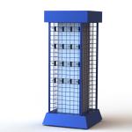 Four Sides Grid Panel Metal Display Stands For Garden Hard Tooling