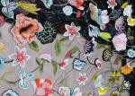 French Floral Multi Colored Lace Fabric For Evening Dress And Lace Lingerie