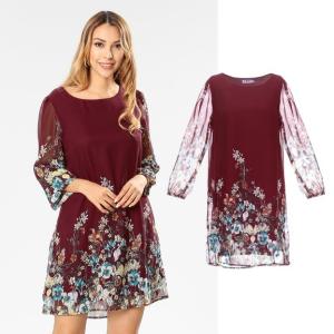 China Newest Design Women Mini Chiffon Dress with 3/4 Sleeves factory