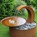 SGS Corten Water Fountain 4ft Corten Steel Water Bowl Fountain