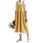 Florist Yellow Linen Cotton Apron 2 Front Pockets Cleanroom Foldable Customized