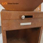 Outdoor Cooking BBQ Grill Heavy Duty Antique Fire Pit Corten Metal Barbecue