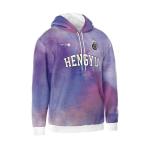 Mens Sports Team Hoodies Patchwork Plaid Contrast Faux Twinset Casual Drawstring
