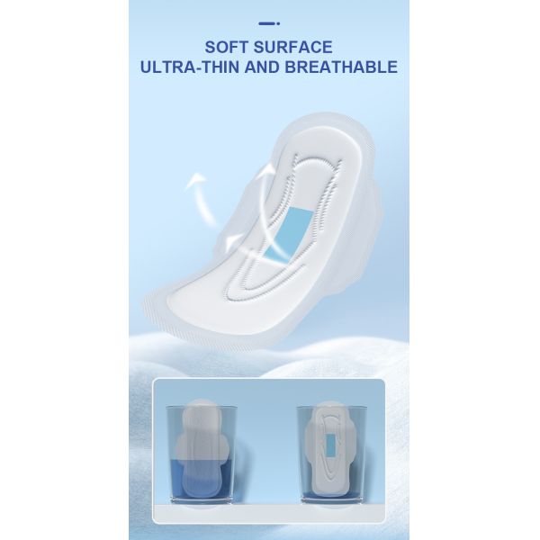 Hygienic Sanitary Napkins Private Label Feminine Disposable Menstrual Pads Thick Sanitary Pads for Heavy Flow