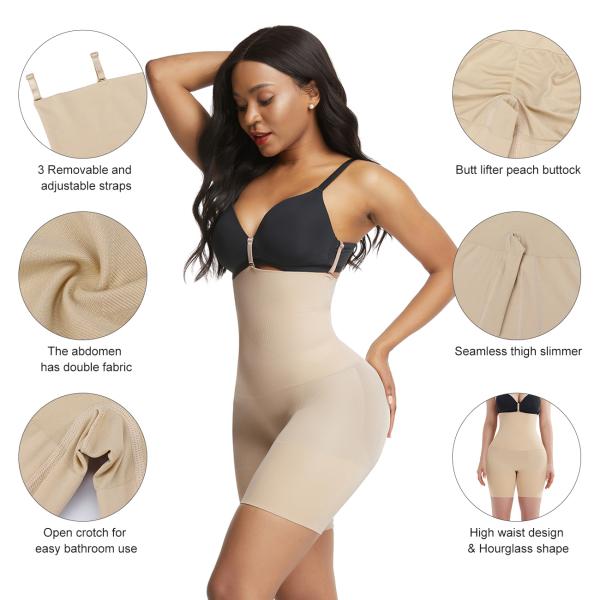 Medium Control Women's Three Buckles Butt Lifter Seamless Bodycon Shapewear for Sell