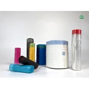 Customized Logo OEM Large Trash Bags With Drawstring Handle HDPE Material