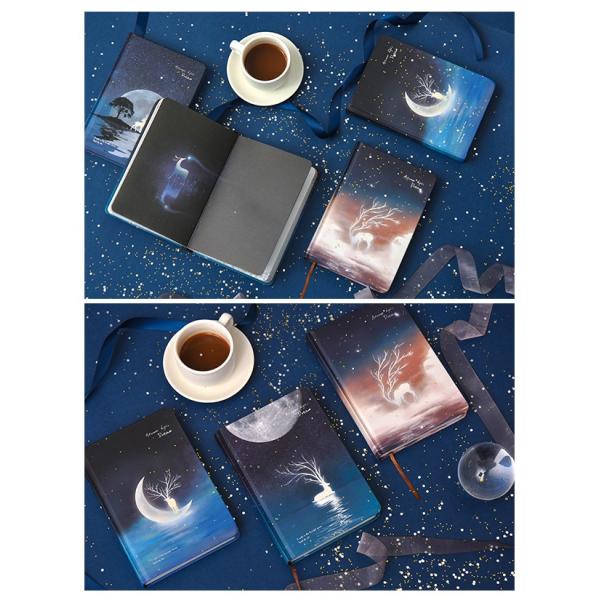 Customized Logo 2022 Creative Luminous Deer Hardback Stationery Gift Notebook Diary Set