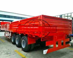 China Side Wall Flatbed Container Semi Trailer 12.00R20 Tire Model ISO9001 Approval factory