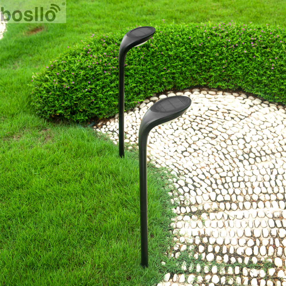 Solar Powered LED Garden Lights for Pathway Lighting Waterproof IP55 White Light 6000K